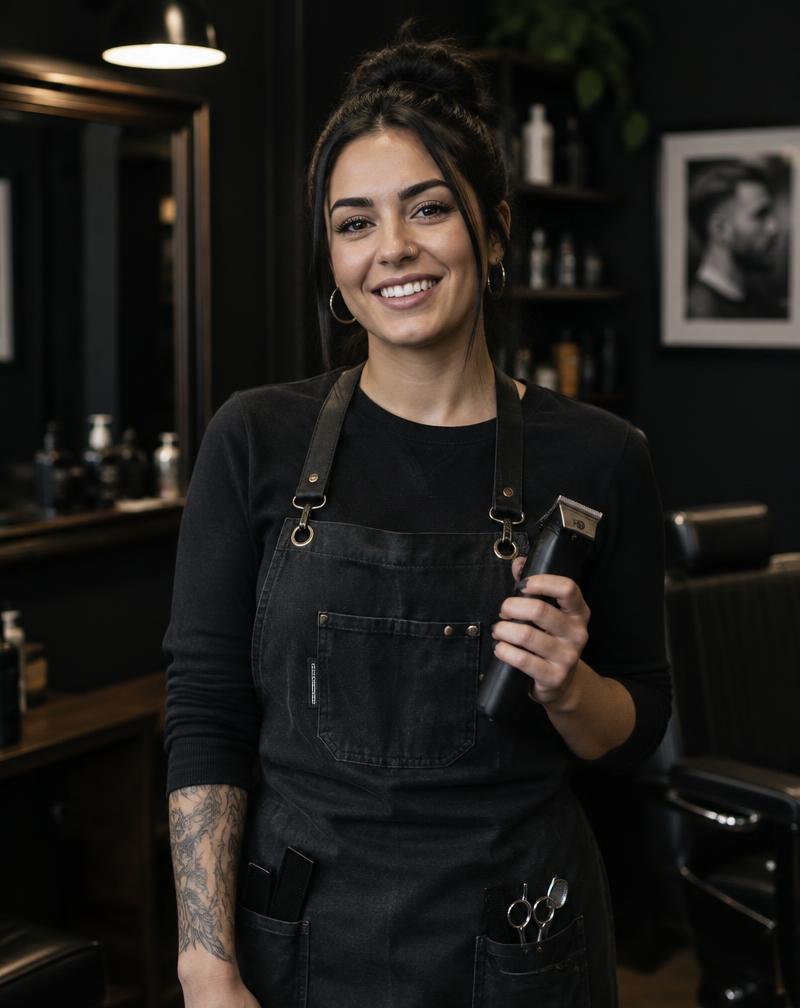 Leyla Demir, barber at Fade & Co. Tottenham